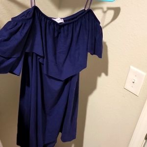 Large Velvety Off Shoulder Dress
